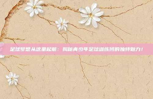 足球梦想从这里起航:揭秘青少年足球训练班的独特魅力!