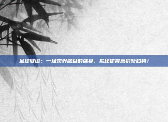 足球联谊：一场跨界融合的盛宴，揭秘体育营销新趋势！