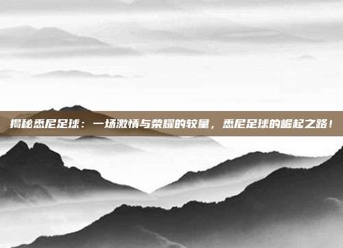 揭秘悉尼足球：一场激情与荣耀的较量，悉尼足球的崛起之路！