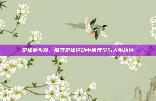 足球的步伐：探寻足球运动中的哲学与人生轨迹