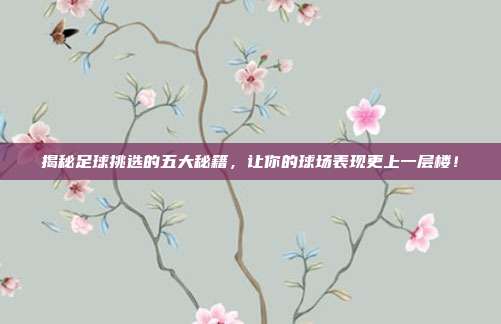揭秘足球挑选的五大秘籍,让你的球场表现更上一层楼!