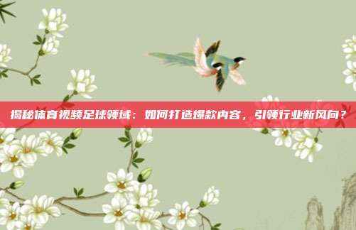 揭秘体育视频足球领域：如何打造爆款内容，引领行业新风向？