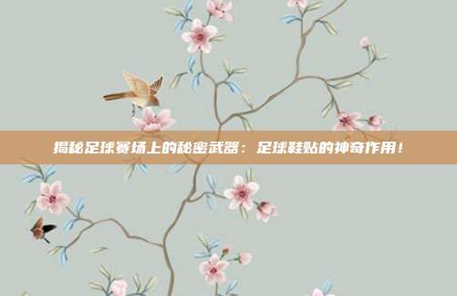 揭秘足球赛场上的秘密武器：足球鞋贴的神奇作用！