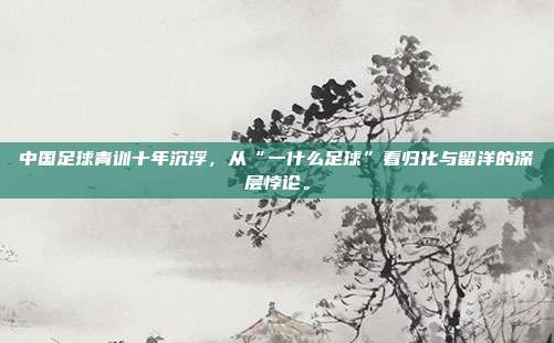 中国足球青训十年沉浮，从“一什么足球”看归化与留洋的深层悖论。