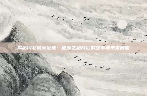 揭秘河北精英足球：崛起之路背后的故事与未来展望