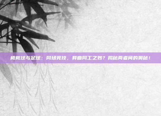 橄榄球与足球：同场竞技，异曲同工之妙？揭秘两者间的奥秘！
