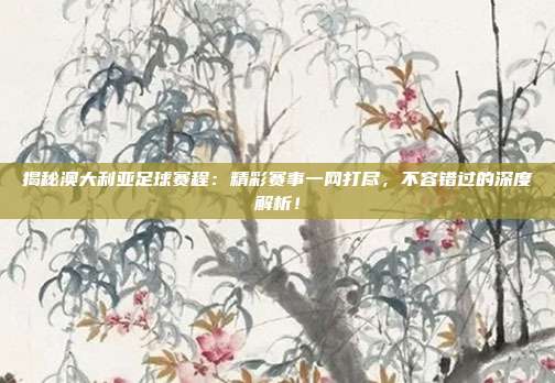 揭秘澳大利亚足球赛程:精彩赛事一网打尽,不容错过的深度解析!