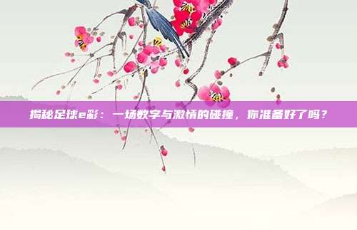揭秘足球e彩:一场数字与激情的碰撞,你准备好了吗?