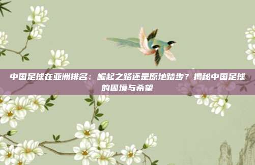 中国足球在亚洲排名：崛起之路还是原地踏步？揭秘中国足球的困境与希望