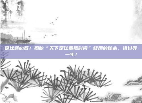 足球迷必看!揭秘“天下足球重播时间”背后的秘密,错过等一年!