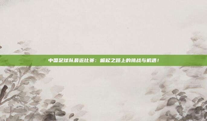 中国足球队最近比赛：崛起之路上的挑战与机遇！