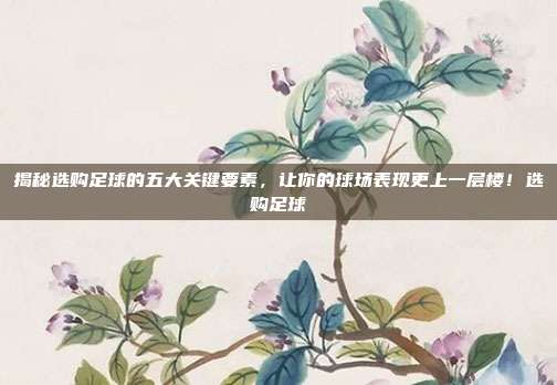 揭秘选购足球的五大关键要素,让你的球场表现更上一层楼!选购足球