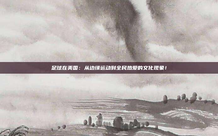 足球在美国：从边缘运动到全民热爱的文化现象！