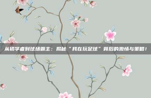 从初学者到球场霸主：揭秘“我在玩足球”背后的激情与策略！