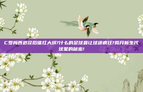 C罗梅西退役后谁扛大旗?什么的足球最让球迷疯狂?揭开新生代球星的秘密!