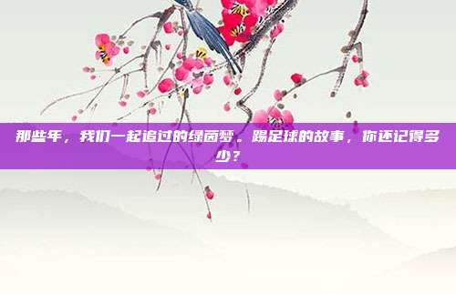 那些年，我们一起追过的绿茵梦。踢足球的故事，你还记得多少？