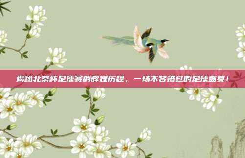 揭秘北京杯足球赛的辉煌历程，一场不容错过的足球盛宴！