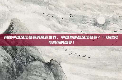 揭秘中国足球联赛的精彩世界，中国有哪些足球联赛？一场视觉与激情的盛宴！