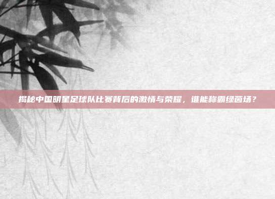 揭秘中国明星足球队比赛背后的激情与荣耀,谁能称霸绿茵场?