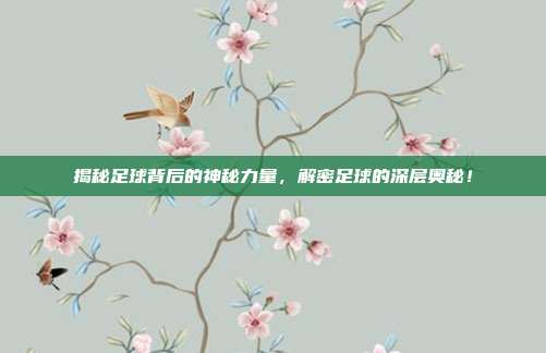 揭秘足球背后的神秘力量，解密足球的深层奥秘！
