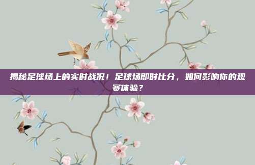 揭秘足球场上的实时战况!足球场即时比分,如何影响你的观赛体验?