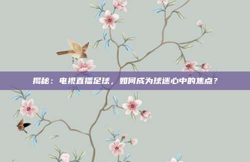 揭秘:电视直播足球,如何成为球迷心中的焦点?
