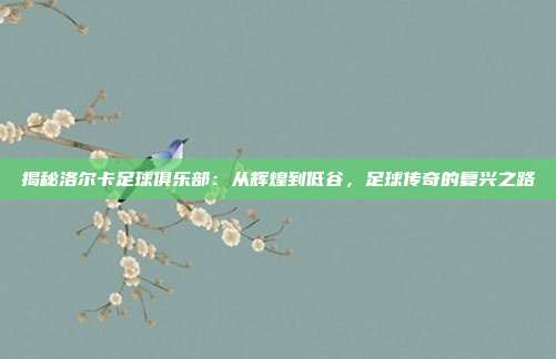 揭秘洛尔卡足球俱乐部:从辉煌到低谷,足球传奇的复兴之路