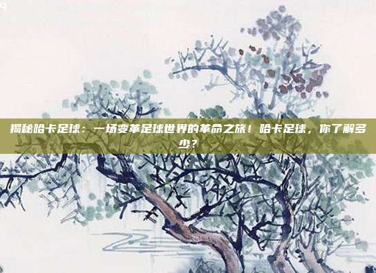 揭秘哈卡足球：一场变革足球世界的革命之旅！哈卡足球，你了解多少？