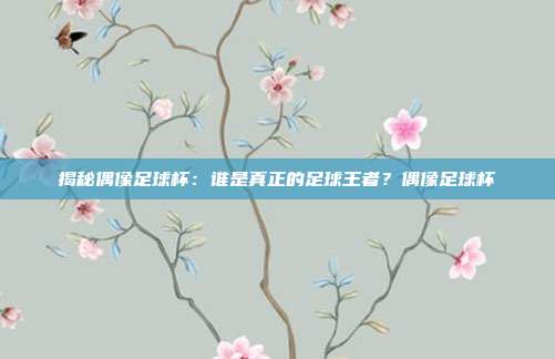 揭秘偶像足球杯：谁是真正的足球王者？偶像足球杯