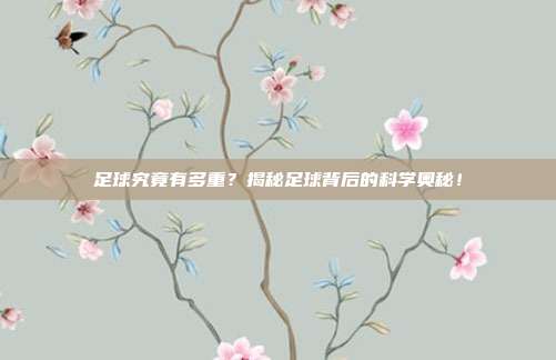 足球究竟有多重？揭秘足球背后的科学奥秘！