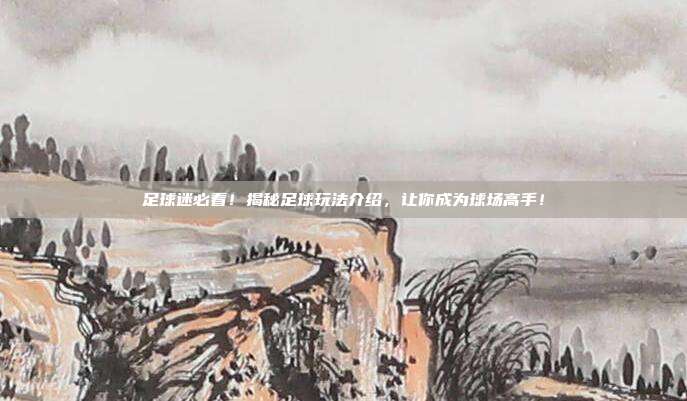 足球迷必看！揭秘足球玩法介绍，让你成为球场高手！