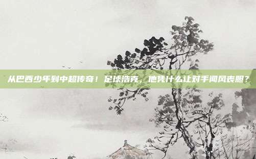 从巴西少年到中超传奇！足球浩克，他凭什么让对手闻风丧胆？
