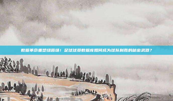 数据革命重塑绿茵场！足球球员数据库如何成为球队制胜的秘密武器？