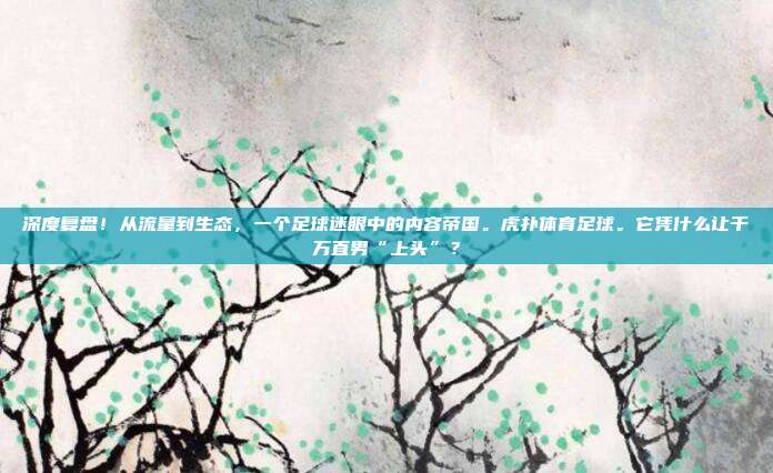 深度复盘！从流量到生态，一个足球迷眼中的内容帝国。虎扑体育足球。它凭什么让千万直男“上头”？