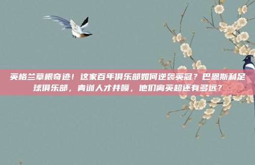 英格兰草根奇迹！这家百年俱乐部如何逆袭英冠？巴恩斯利足球俱乐部，青训人才井喷，他们离英超还有多远？