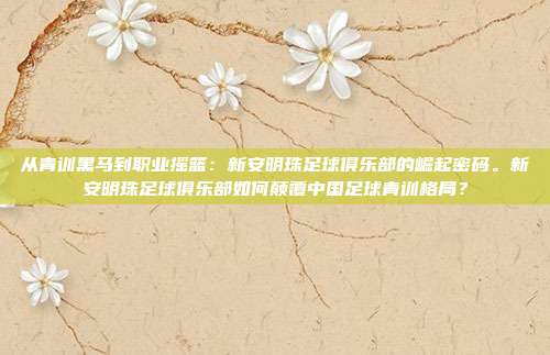 从青训黑马到职业摇篮：新安明珠足球俱乐部的崛起密码。新安明珠足球俱乐部如何颠覆中国足球青训格局？