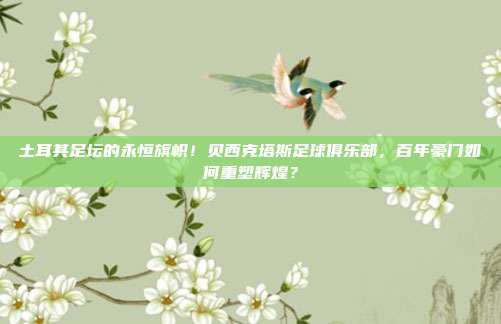 土耳其足坛的永恒旗帜！贝西克塔斯足球俱乐部，百年豪门如何重塑辉煌？