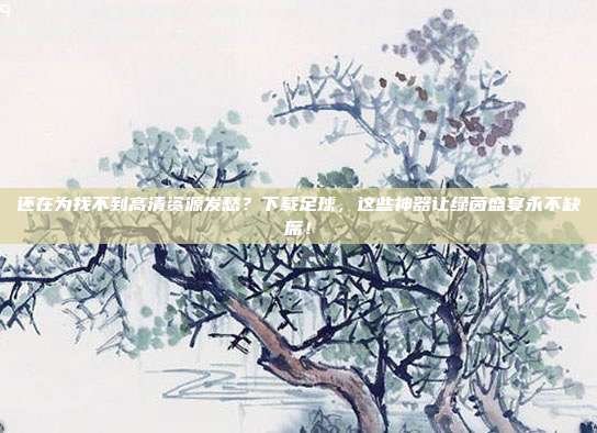 还在为找不到高清资源发愁？下载足球，这些神器让绿茵盛宴永不缺席！