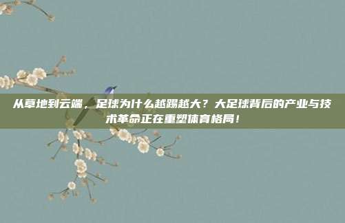 从草地到云端，足球为什么越踢越大？大足球背后的产业与技术革命正在重塑体育格局！