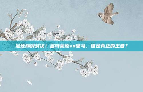 足球巅峰对决！多特蒙德vs皇马，谁是真正的王者？