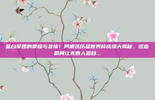 蓝白军团的荣耀与悲情！阿根廷历届世界杯成绩大揭秘，这些瞬间让无数人泪目...