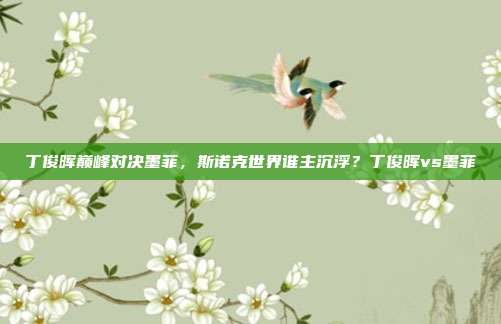 丁俊晖巅峰对决墨菲，斯诺克世界谁主沉浮？丁俊晖vs墨菲
