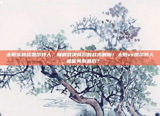 太阳队挑战凯尔特人，巅峰对决背后的战术解析！太阳vs凯尔特人，谁能笑到最后？