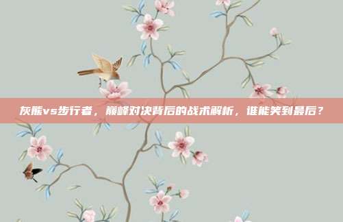 灰熊vs步行者，巅峰对决背后的战术解析，谁能笑到最后？