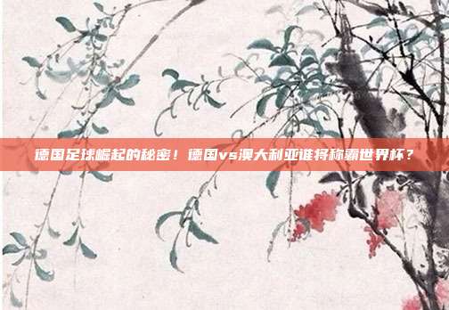 德国足球崛起的秘密！德国vs澳大利亚谁将称霸世界杯？