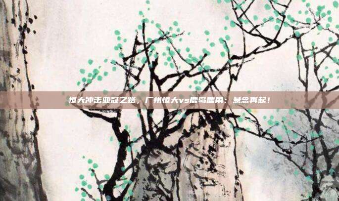 恒大冲击亚冠之路，广州恒大vs鹿岛鹿角：悬念再起！