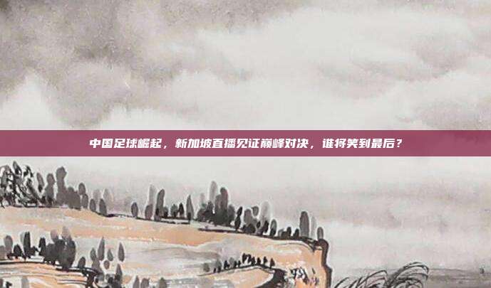 中国足球崛起，新加坡直播见证巅峰对决，谁将笑到最后？