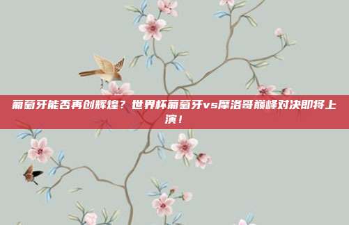 葡萄牙能否再创辉煌？世界杯葡萄牙vs摩洛哥巅峰对决即将上演！