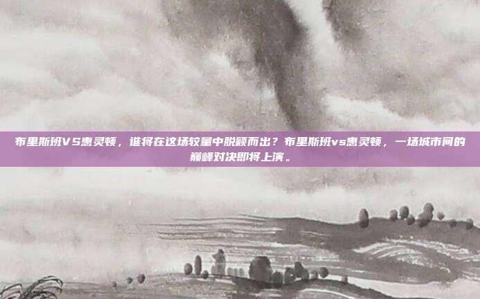 布里斯班VS惠灵顿，谁将在这场较量中脱颖而出？布里斯班vs惠灵顿，一场城市间的巅峰对决即将上演。