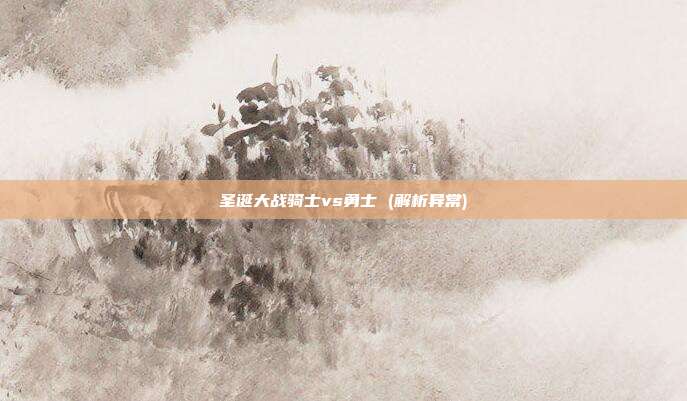 圣诞大战骑士vs勇士 (解析异常)